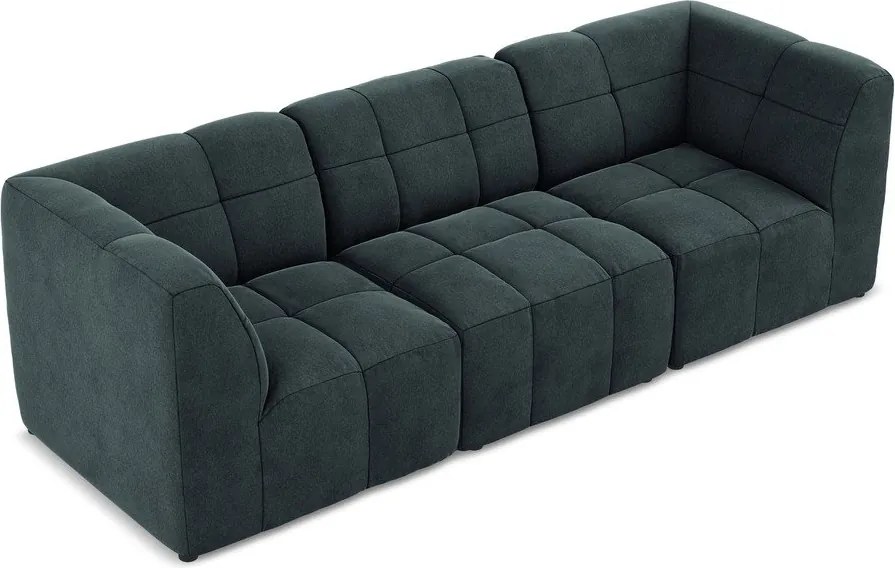 Niebieska aksamitna sofa 255 cm Aloha – Makamii