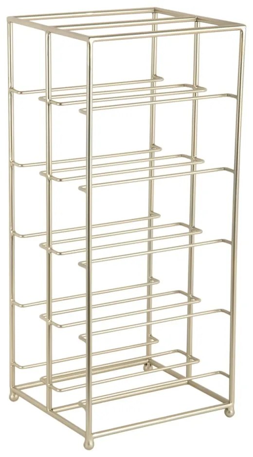 Metalowy regał na wino w kolorze złota liczba butelek 10 25x57x22,5 cm Dual Floor – PT LIVING