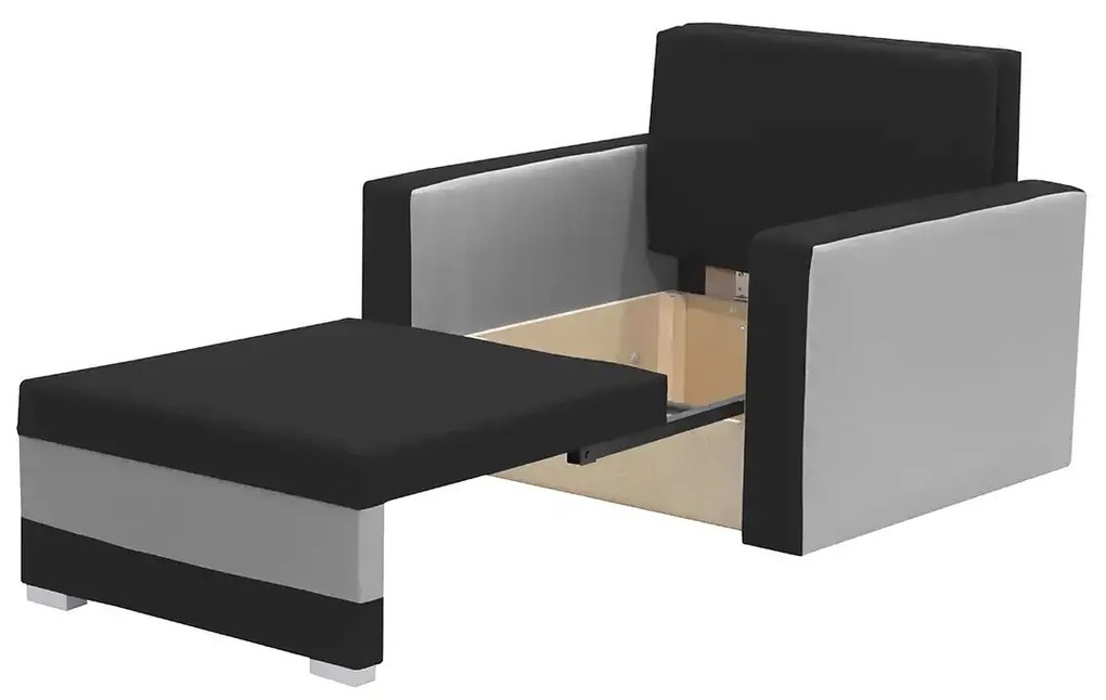 Fotel rozkładany z funkcją spania ASTO1 Brązowy/Beżowy