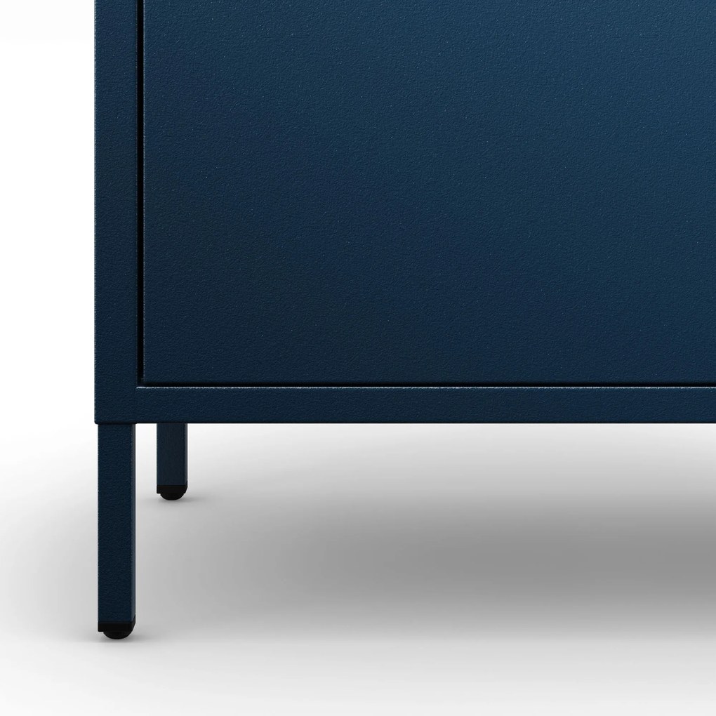 Szafa na ubrania metalowa granatowa: Modern FLAVIO, 800 x 1850 x 450 mm