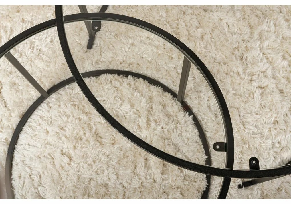 Zestaw stolików konferencyjnych Aurum Black 80 cm, 2 szt.