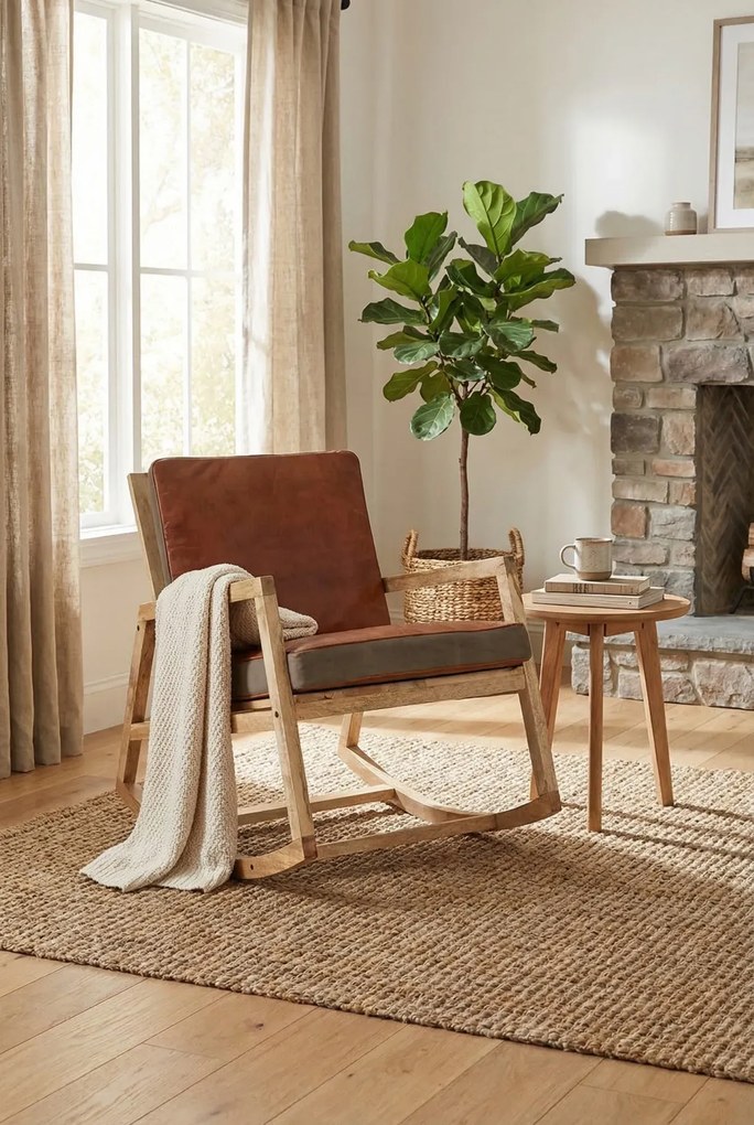 Bujany fotel z drewna M7-S94