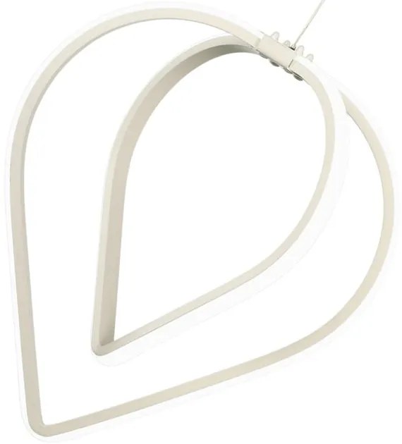 Biała metalowa lampa wisząca LED ø 33 cm Pars – Squid Lighting