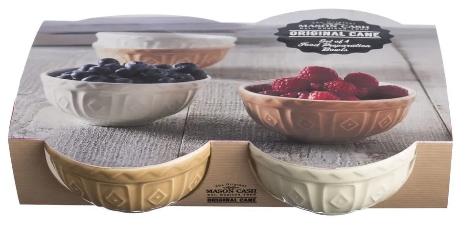 Białe/beżowe kamionkowe miski zestaw 4 szt. 200 ml Original Cane – Mason Cash