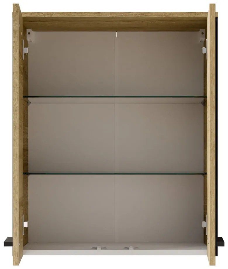 Wisząca szafka łazienkowa w dekorze dębu w naturalnym kolorze 72x60 cm Quickset 395 – Pelipal