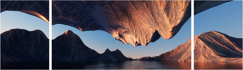 Obraz - Klify 3D (170x50 cm)