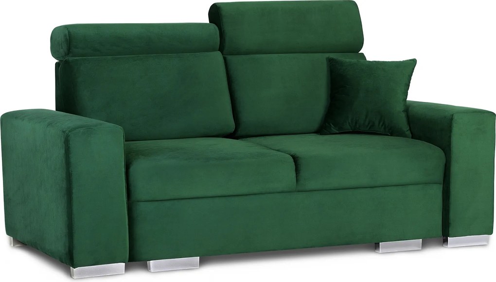 Dwuosobowa sofa do salonu z regulowanymi zagłówkami Swing