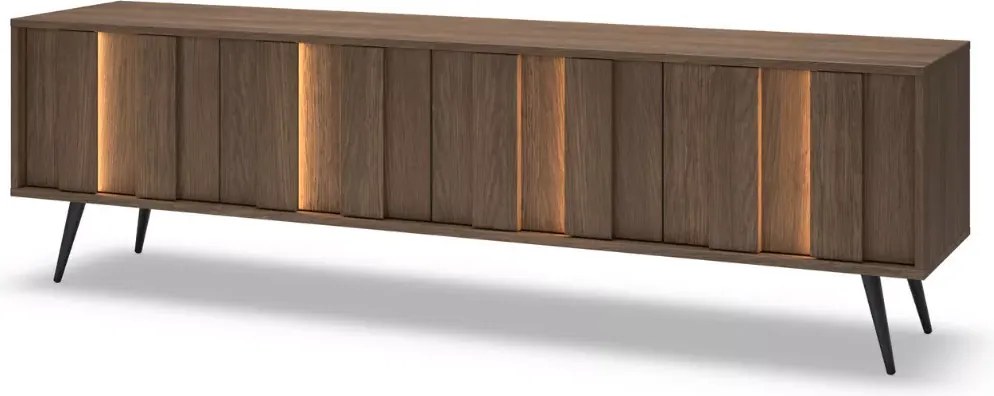 Szafka RTV Dunin 183 cm LED dąb Dunin elegancka nowoczesna szafka TV do salonu