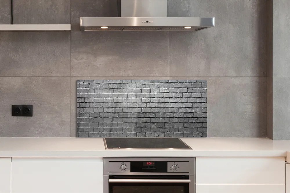 Szkło do Kuchni na Ścianę Czerwona Ściana z Cegieł