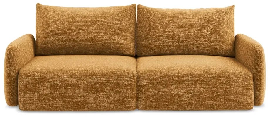Pomarańczowa rozkładana/ze schowkiem sofa 238 cm Kalena – Makamii