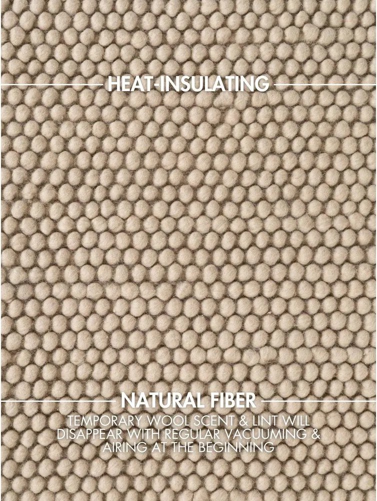 Beżowy wełniany okrągły dywan tkany ręcznie ø 200 cm Richmond Diana – Ted Baker