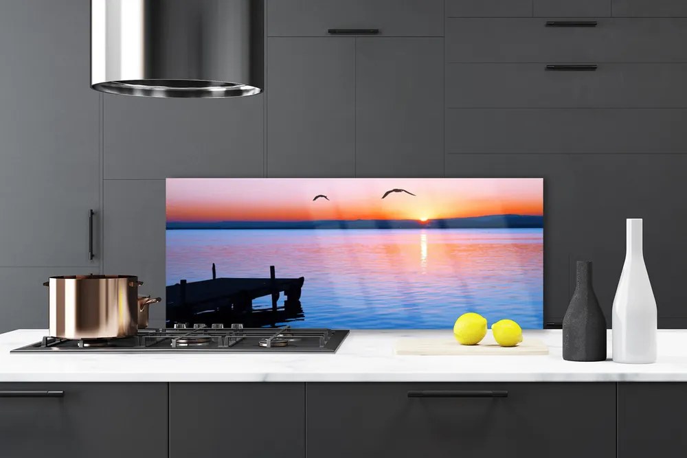 Panel Szklany Molo O Złotej Godzinie