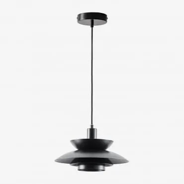 Lampa Sufitowa Wisząca Z Żelaza Alicia Czarna - Sklum