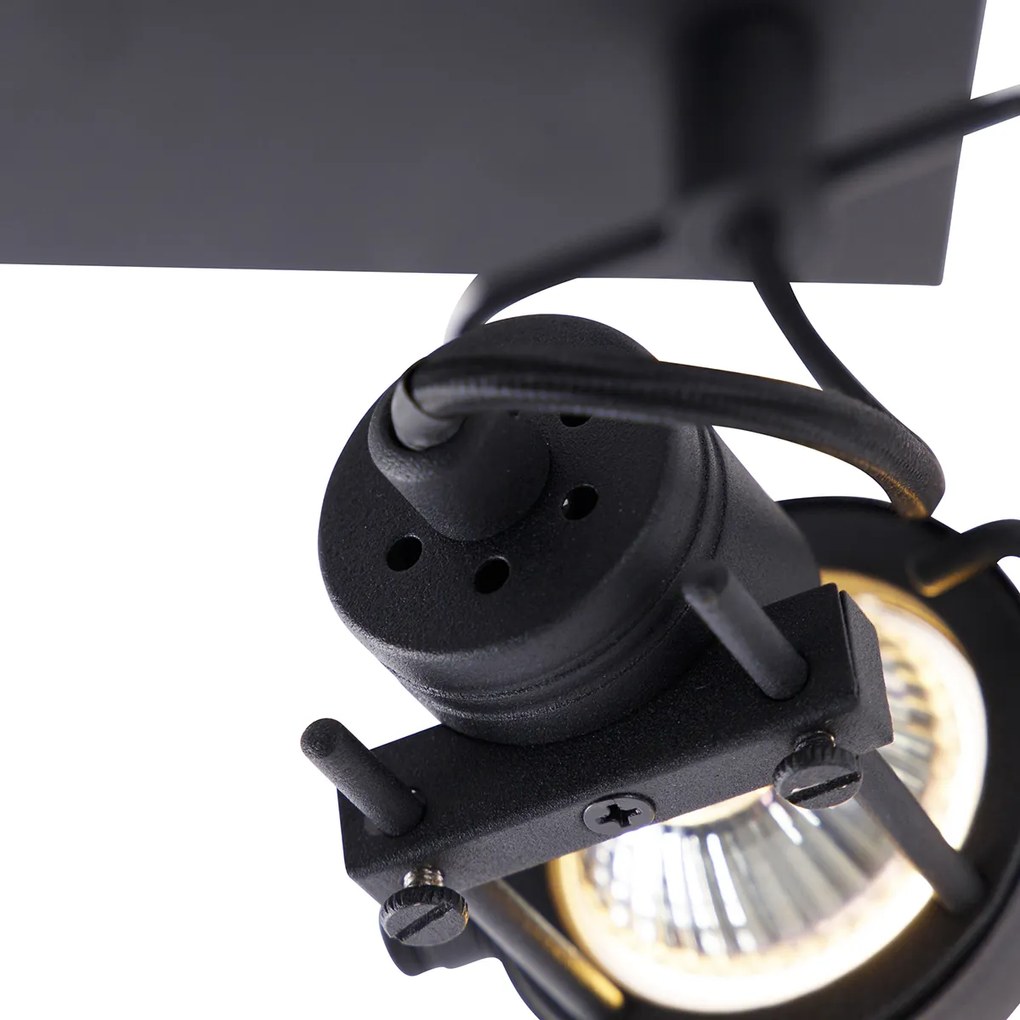 Inteligentny spot czarny z 2 żarówkami Wifi GU10 - Suplux