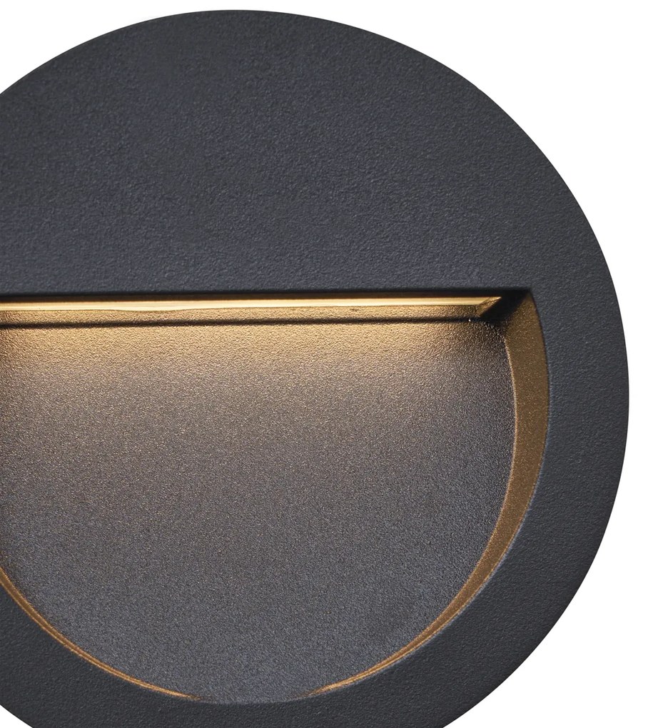 Zewnetrzna Nowoczesna lampa ścienna wpuszczana czarna z LED IP65 - Gem Nowoczesny Oswietlenie zewnetrzne