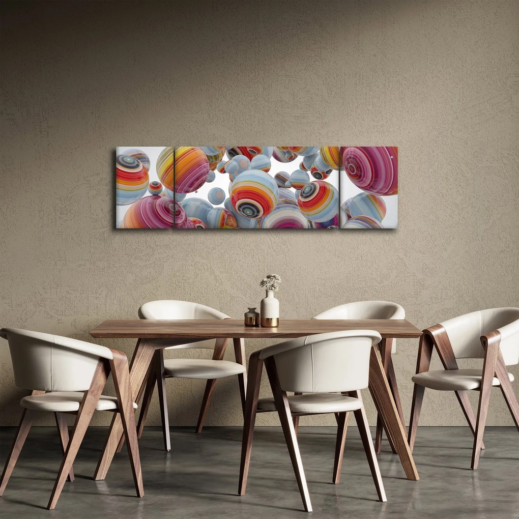 Obraz malowanych kulek (170x50 cm)