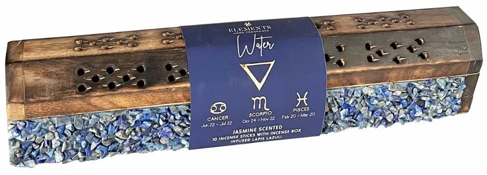 Arome Elements pudełko drewniane na kadzidełka, 10 kadzidełek, Woda