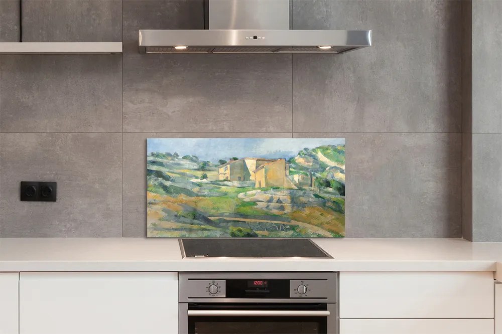 Szklany Panel Domy w Prowansji - Paul Cézanne