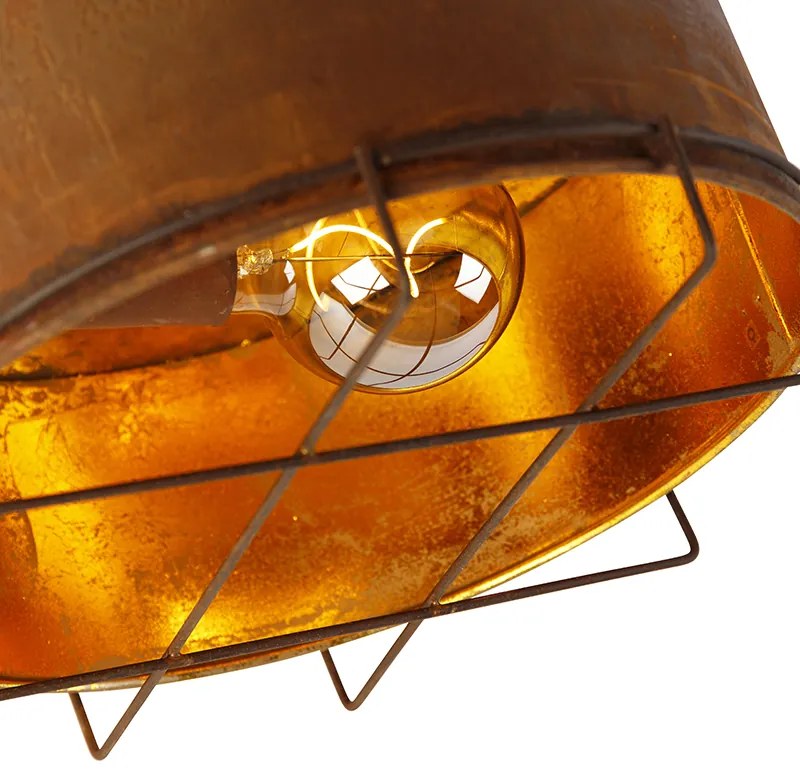 Industrialna lampa sufitowa rdzawobrązowa 35 cm - BarrilPrzemysłowy Oswietlenie wewnetrzne