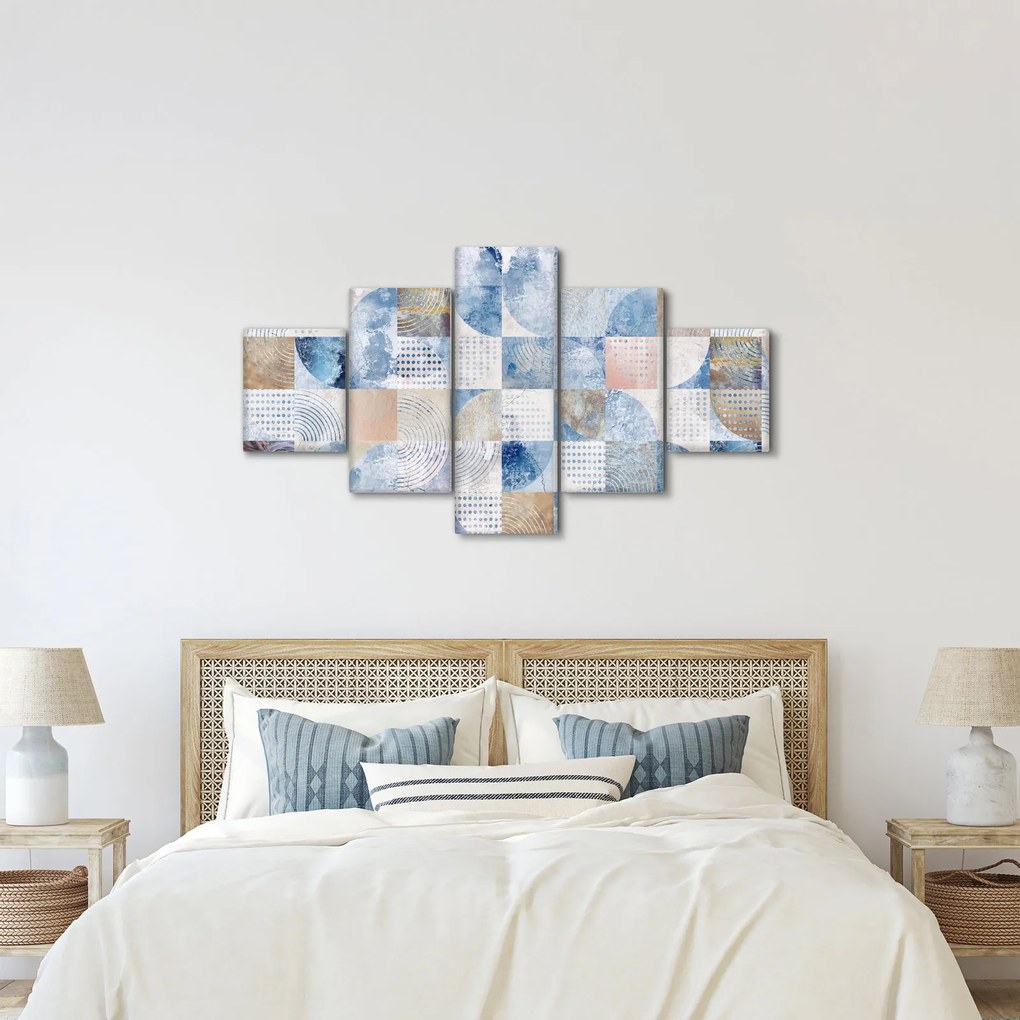 Obraz - Geometryczne kształty na ścianie (125x70 cm)