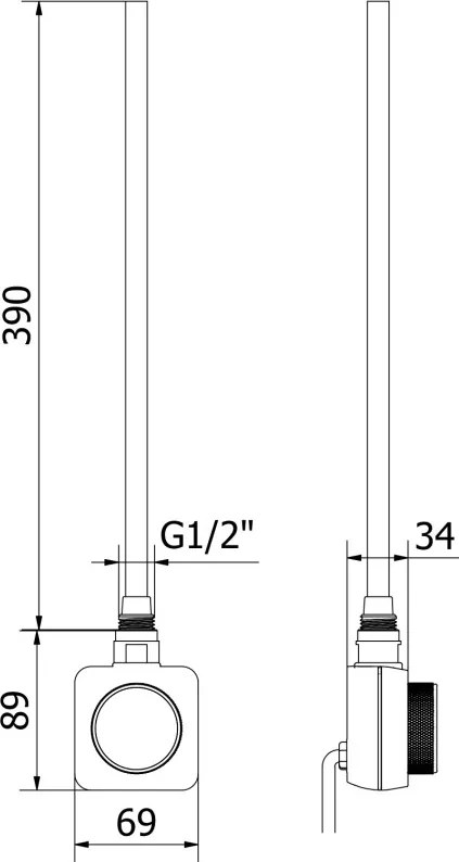 Mexen FA-FD14 grzałka elektryczna 400 W, biała - W956-0400-20