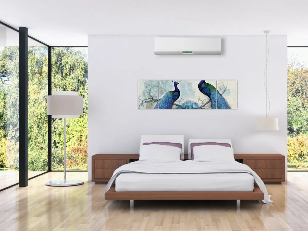 Obraz - Pawie tekstury (170x50 cm)