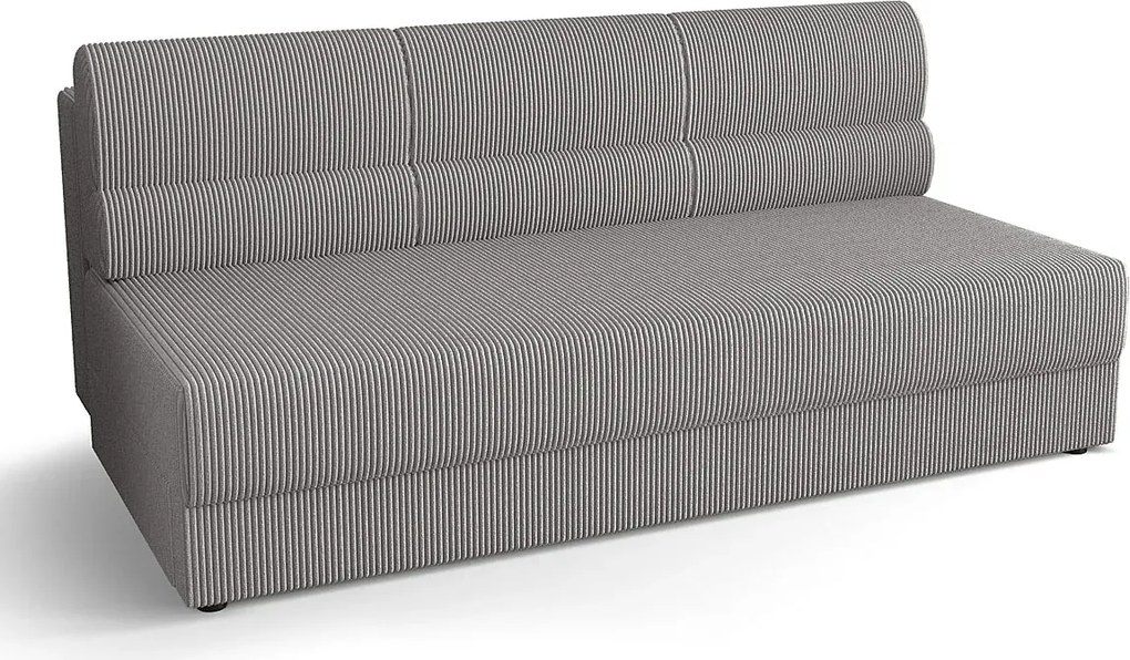 Szara sztruksowa sofa rozkładana L0-K59