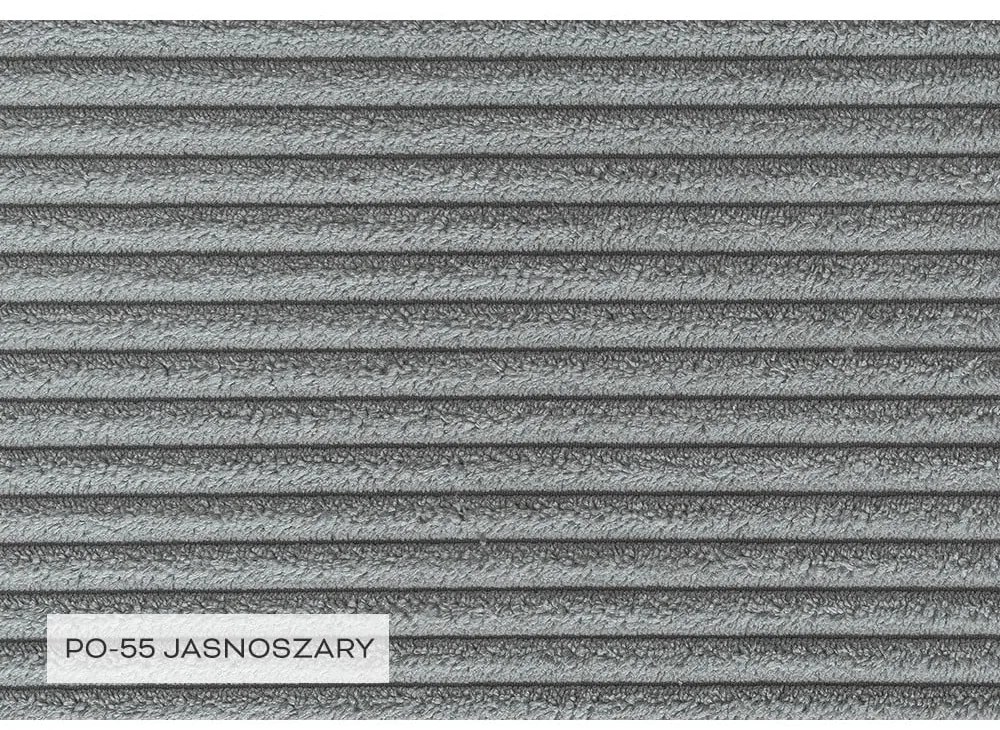 Jasnoszary sztruksowy rozkładany narożnik (lewostronny/w kształcie litery U) Brave Dave – Miuform