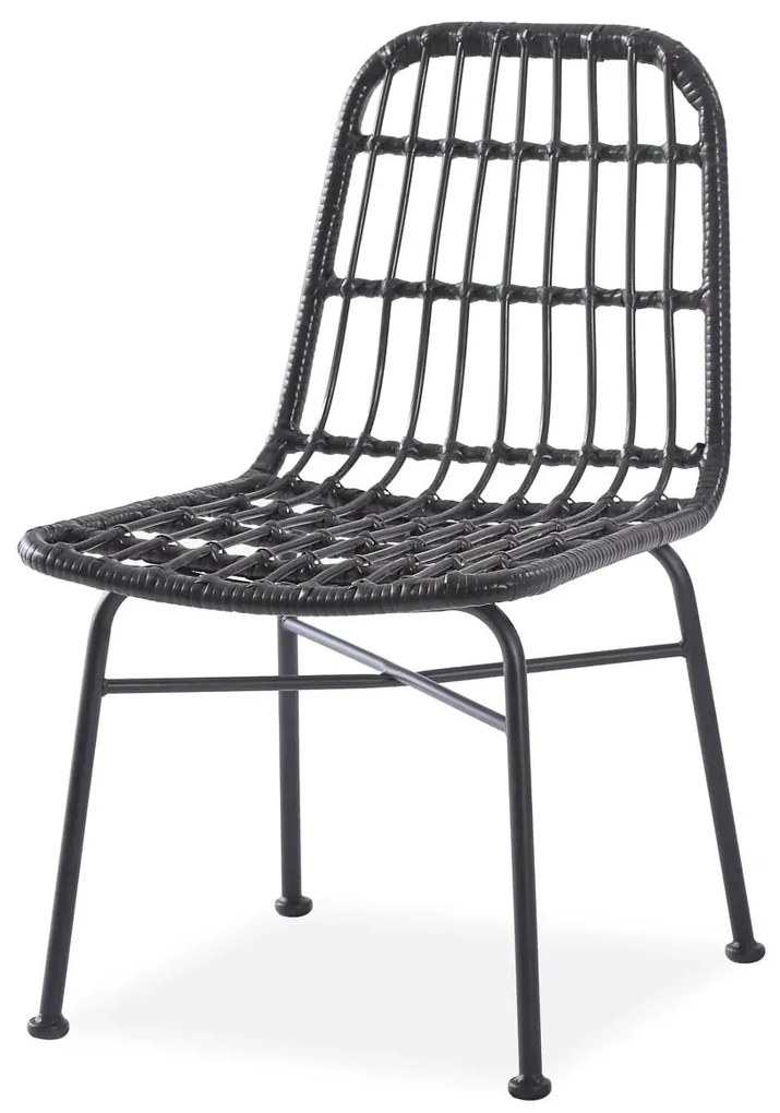 Popielate rattanowe krzesło tarasowe Z3-F23