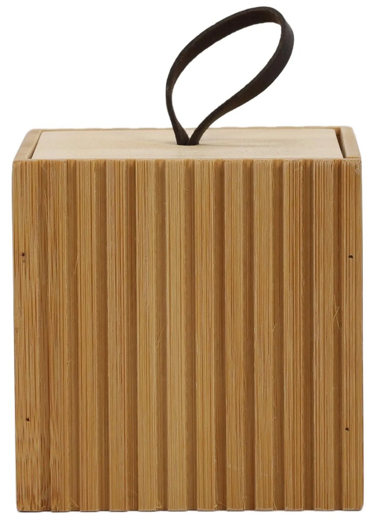 Bambusowy organizer do łazienki, 9 x 9 x 9 cm