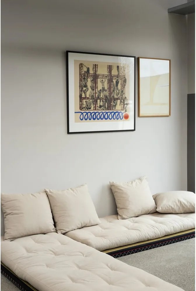 Sofa rozkładana z niebieskim obiciem Karup Design Chico Petrol Blue