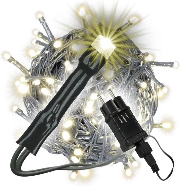 Świąteczny LED łańcuch - 18 m, 200 LED, ciepła biel