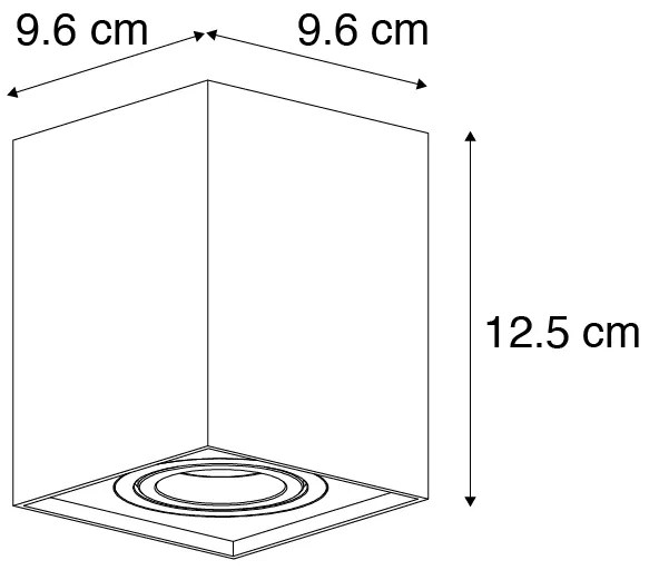 Inteligentny reflektor czarny regulowany z WiFi GU10 - Quadro Up Nowoczesny Oswietlenie wewnetrzne