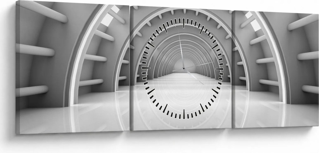 Obraz - przepustka 3D (z zegarem) (90x30 cm)