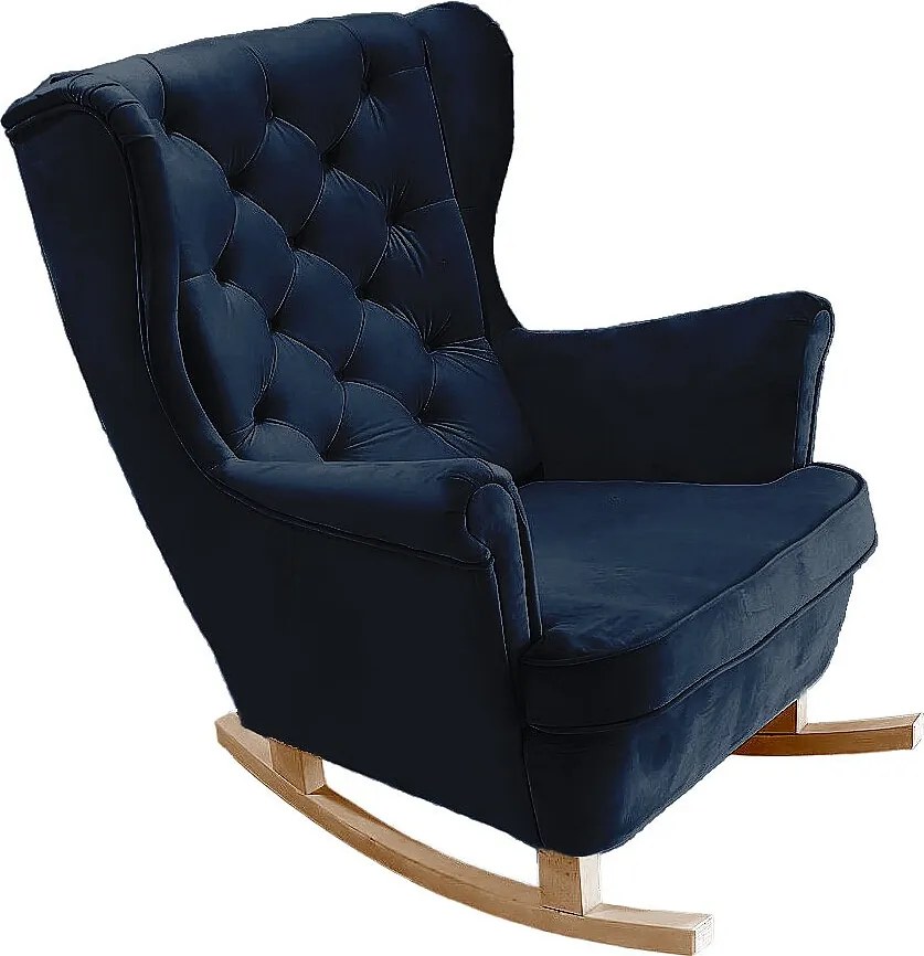 Fotel Relax z Tapicerowanym Siedzeniem i Podłokietnikami, Fotel TV 102x81x95cm Niebieski_29864