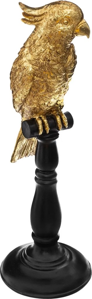 Figurka dekoracyjna z polyresinu, papuga, wys. 35,5 cm