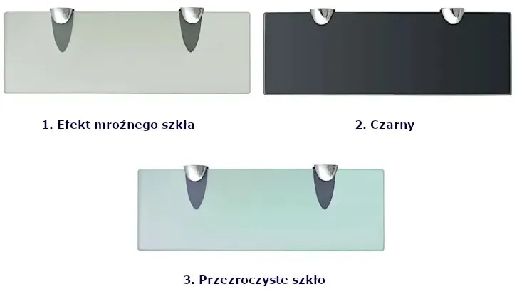 Mleczna podwieszana półka szklana 30x10 - Imker