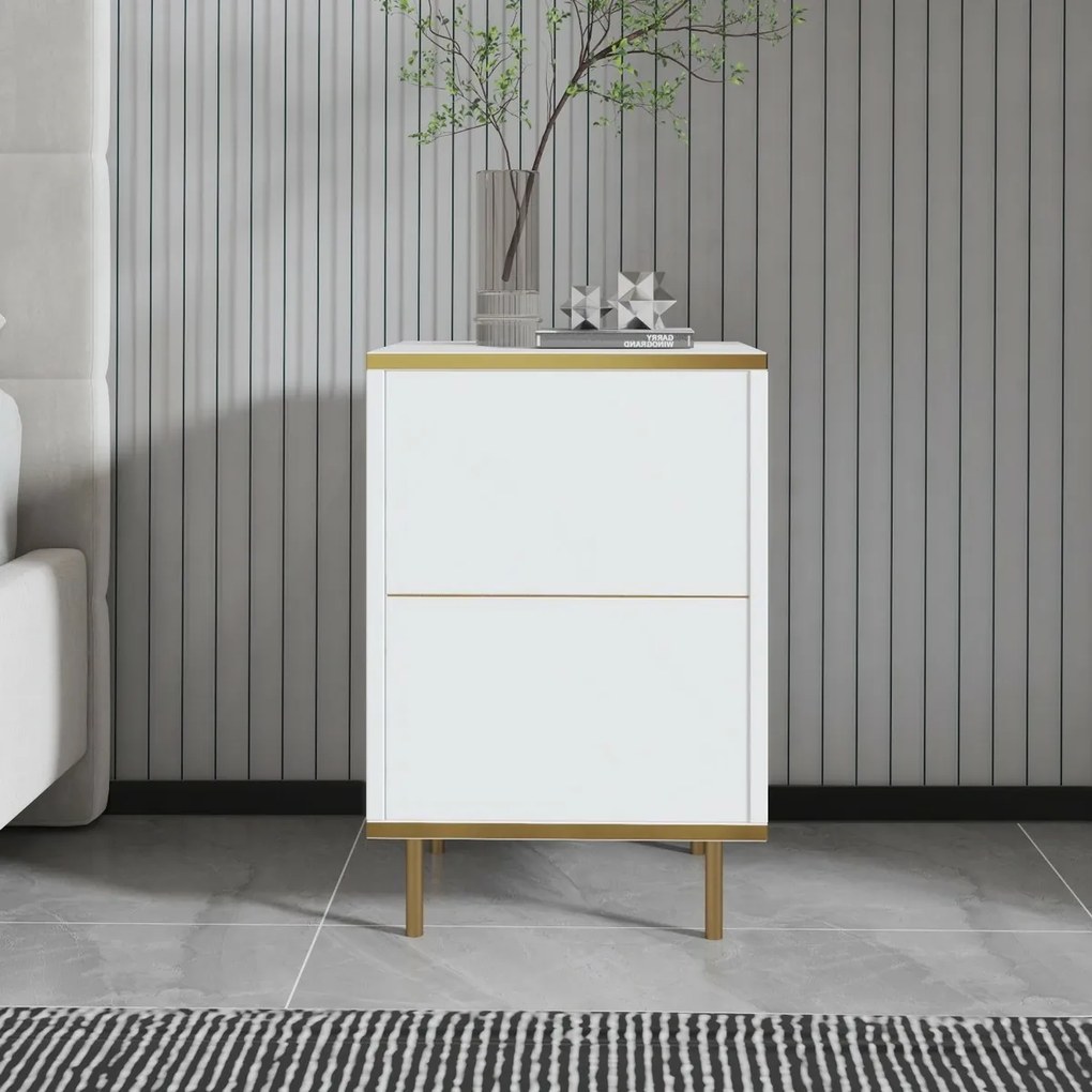Szafka nocna Imaj White and Gold