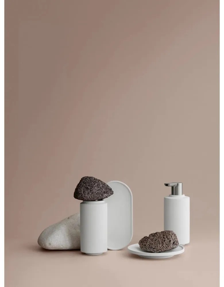 Biały betonowy dozownik do mydła 190 ml Creto – Blomus