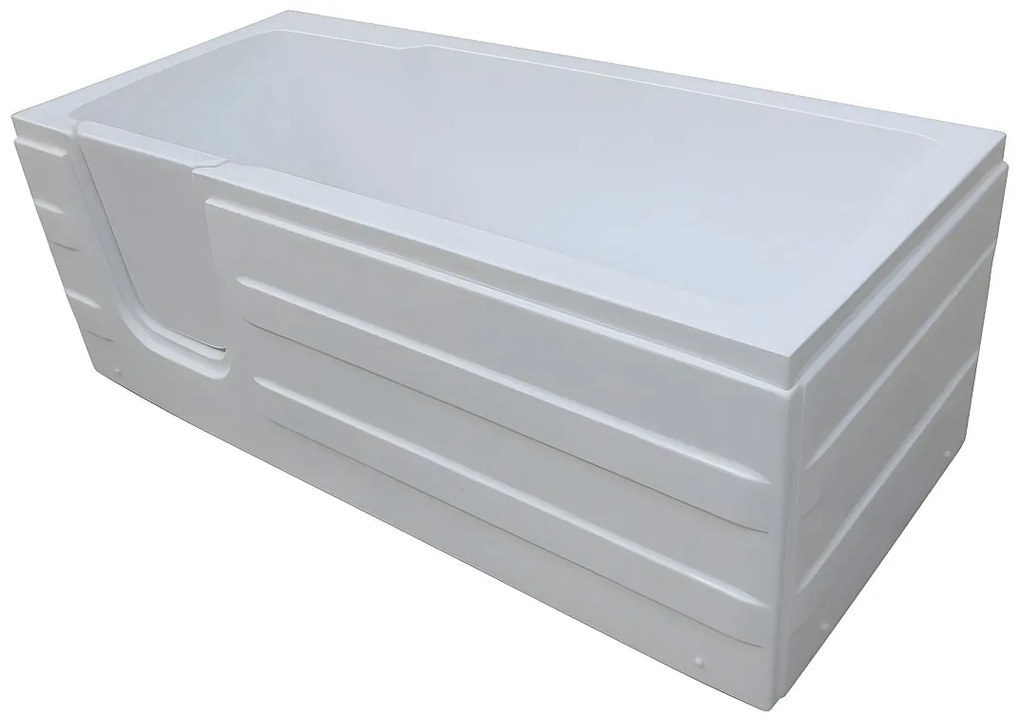 Narożna wanna z drzwiczkami SERVEE – 235 l – 170 × 76 × 62 cm (dł. × szer. × wys.) – lewostronna