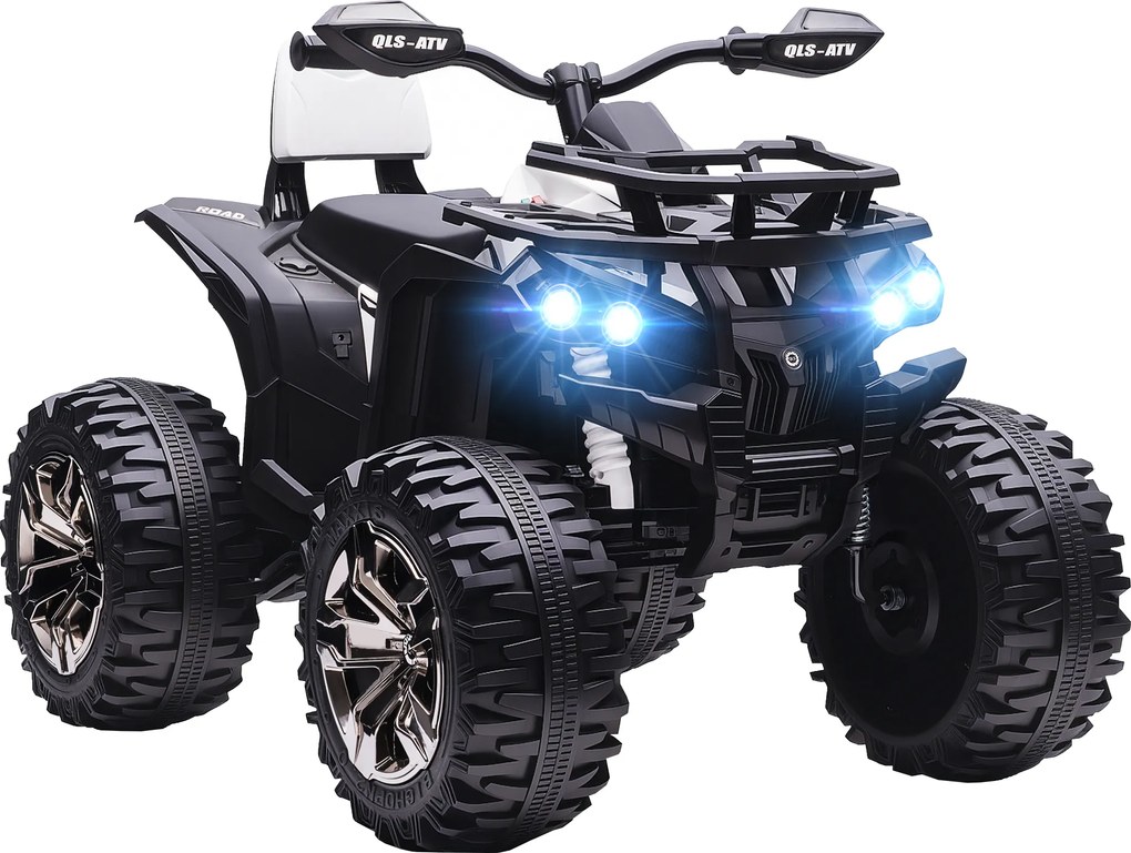 HOMCOM Elektryczny quad dla dzieci, prędkość 3-8 km/h, czas jazdy 45 min, reflektor LED, odtwarzacz muzyczny USB, dla dzieci 3-5 lat | Aosom PL