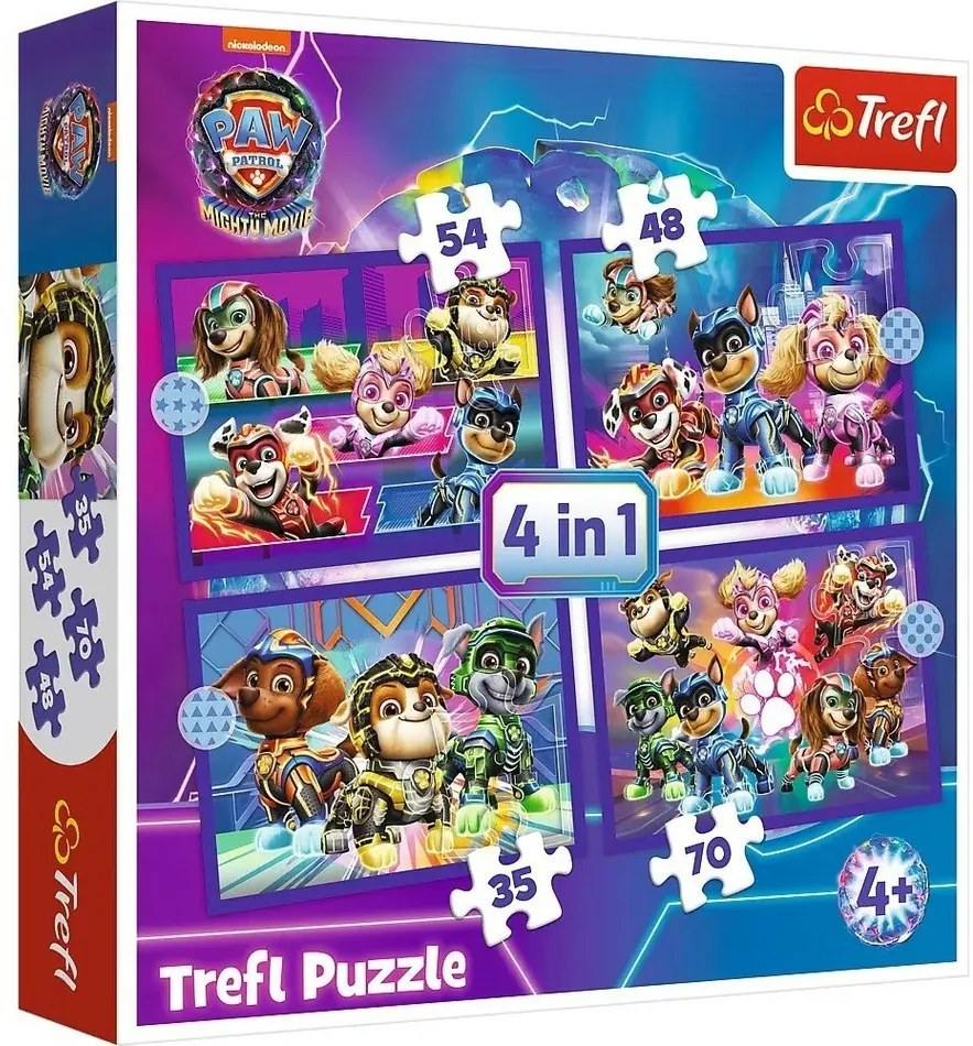 Trefl Puzzle Psi patrol Bohaterowie, 4w1(35, 48, 54, 70 elem.)