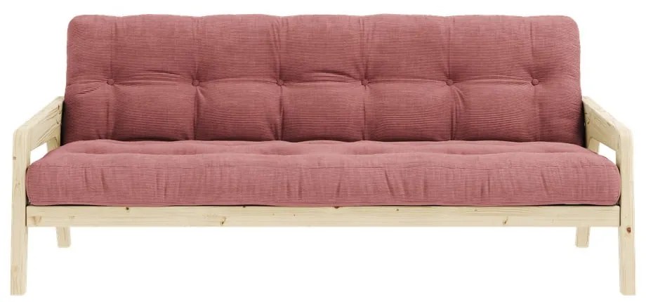 Różowa rozkładana sofa 190 cm Grab Clear – Karup Design