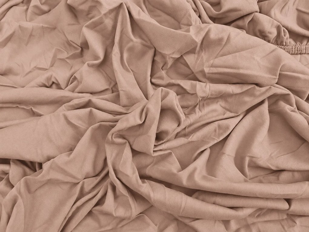 PrzytulneMieszkanie.pl Prześcieradło jersey staroróżowe 90 x 200 cm