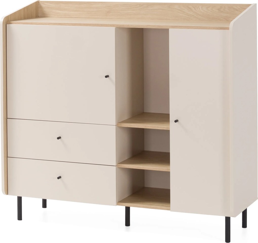 Komoda VETTA - Beżowy / 125 cm