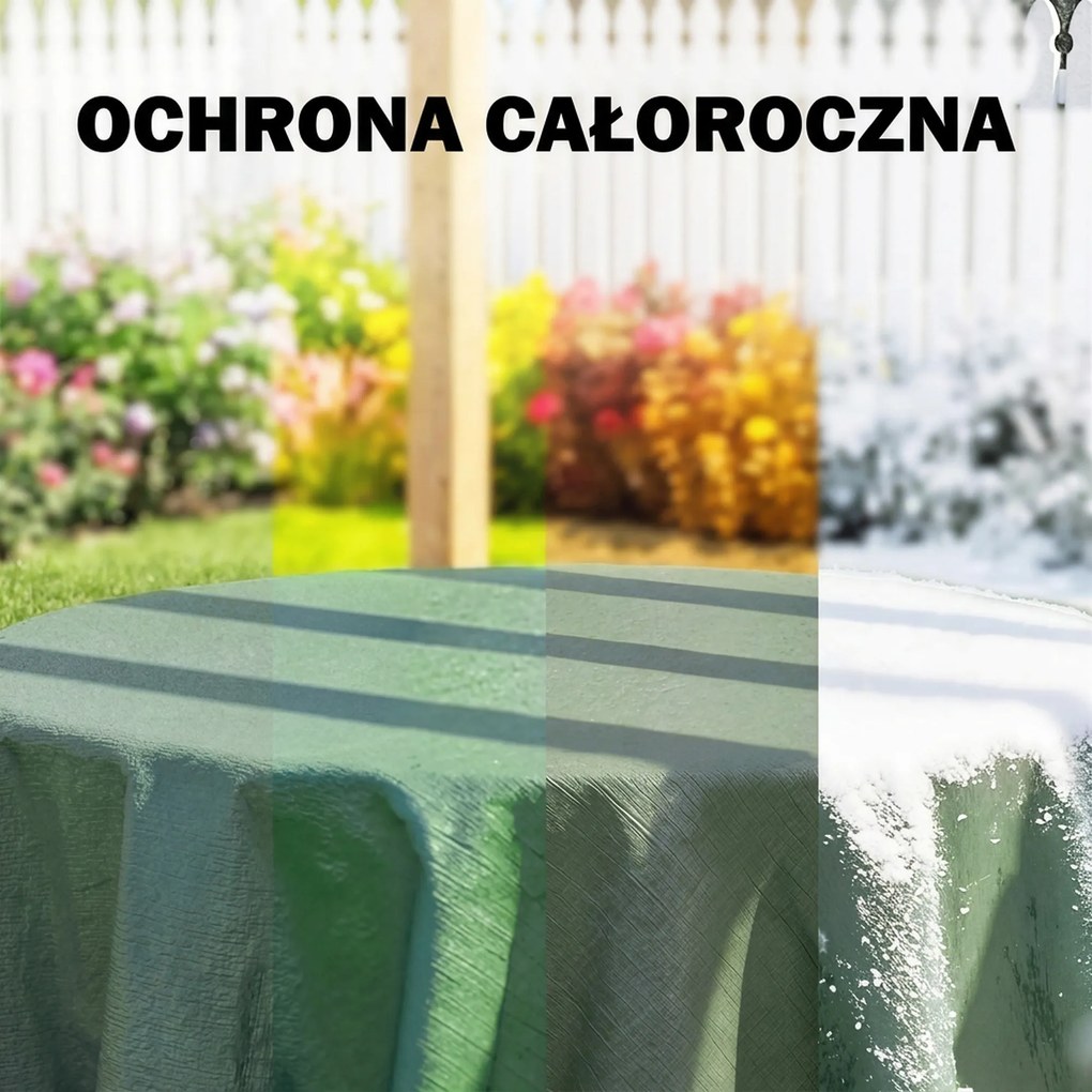 Outsunny Plandeka wodoodporna 4 x 6 m 90g/m² Wytrzymała UV-stabilna z wzmocnionymi oczkami Zielona | Aosom PL