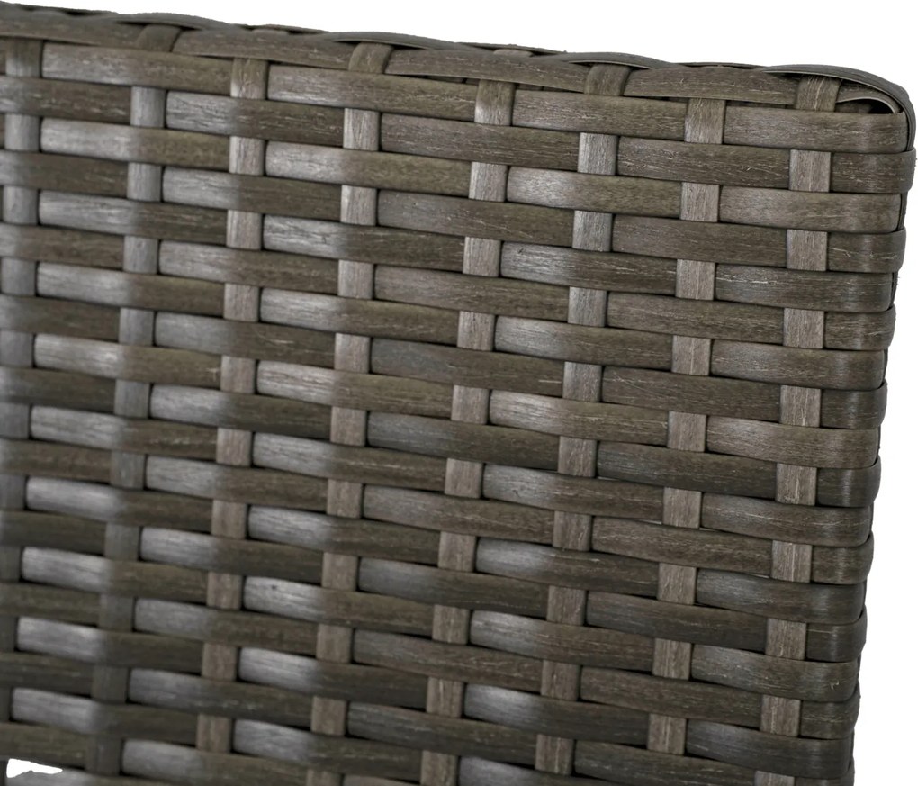 Zestaw Mebli Ogrodowych MISSISIPI Szary Sofa Krzesła Stolik Tarasowy Technorattan Nowoczesne