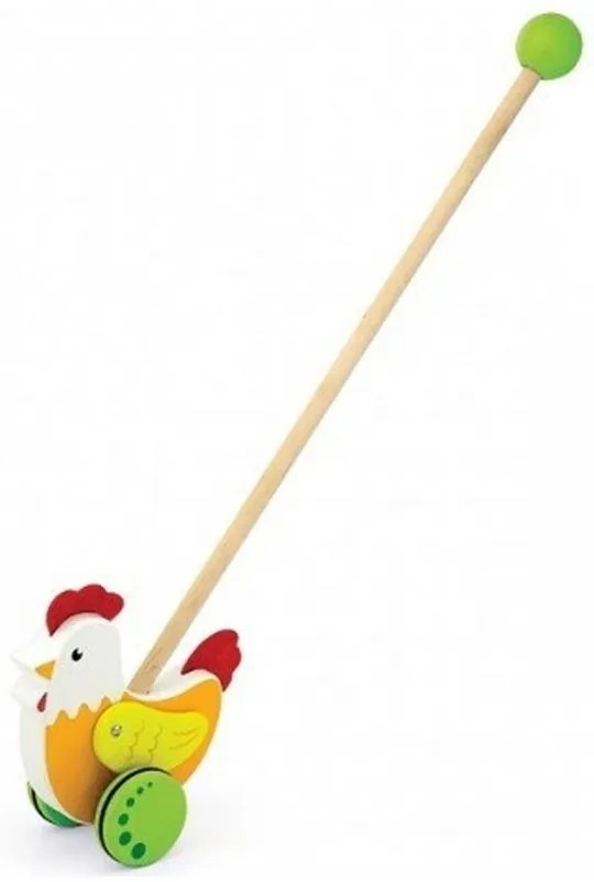 Viga toys drewniany pchacz edukacyjny kurka