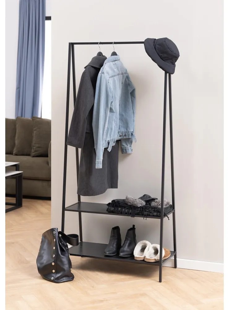 Czarny stojak na ubrania w dekorze jesionu Seaford – Actona