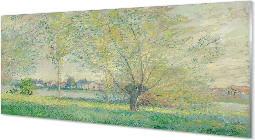 Szklany Panel Wierzby - Claude Monet